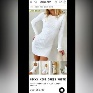 Princess Polly Nicky Mini Dress White
